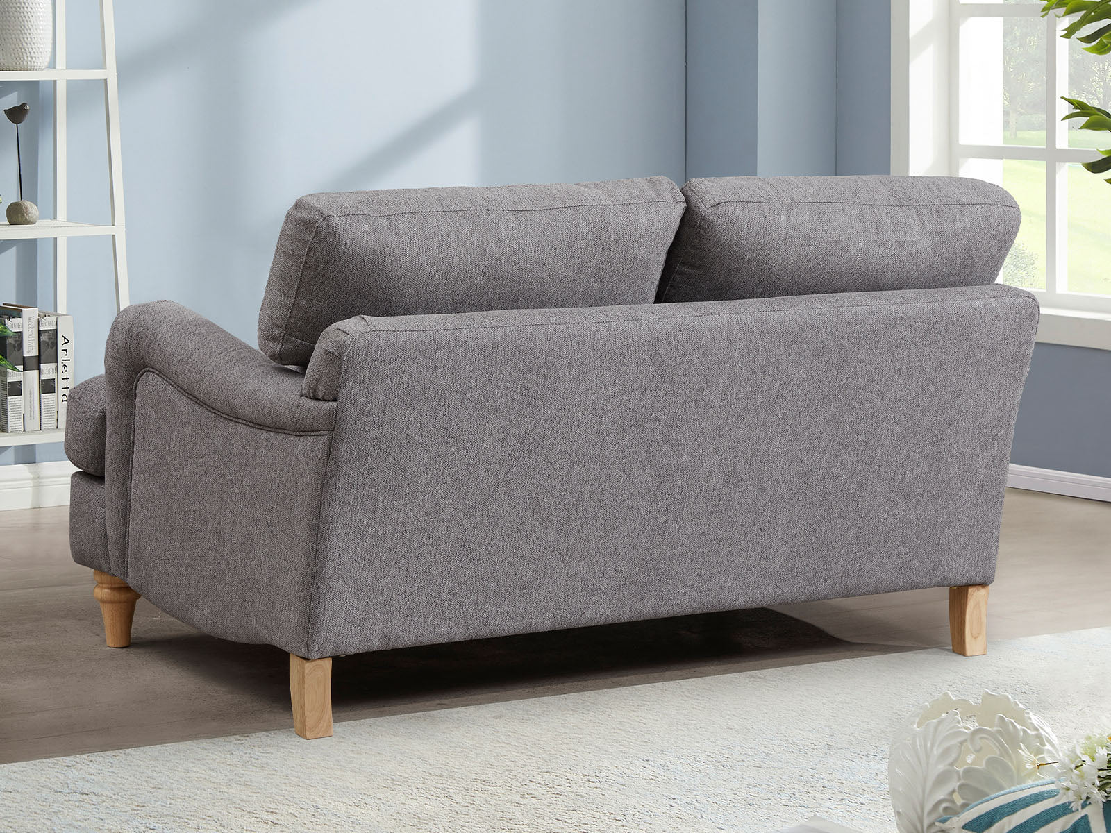 4 Seater Fabric Grey Sofa
