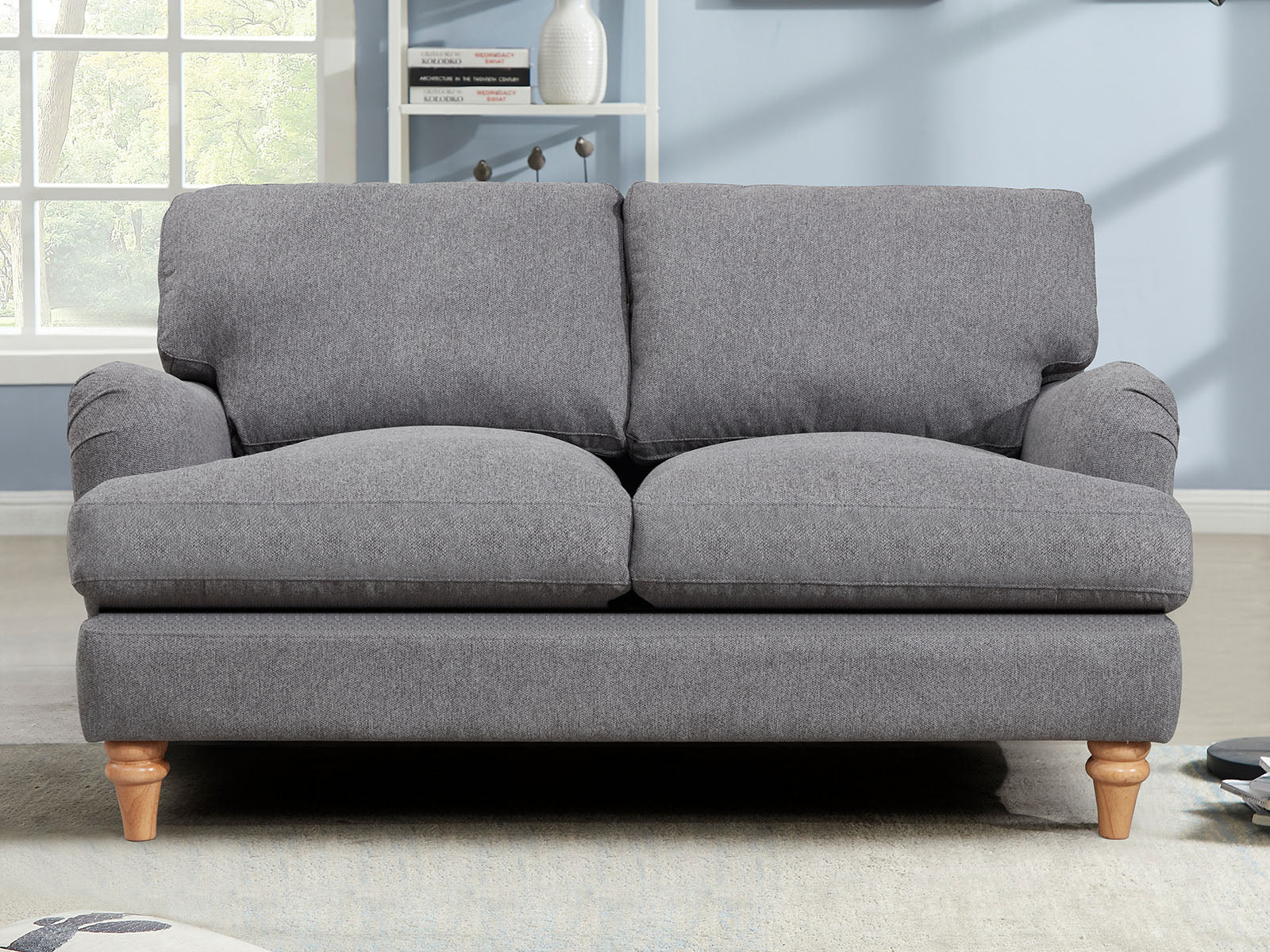 3 Seater Fabric Grey Sofa
