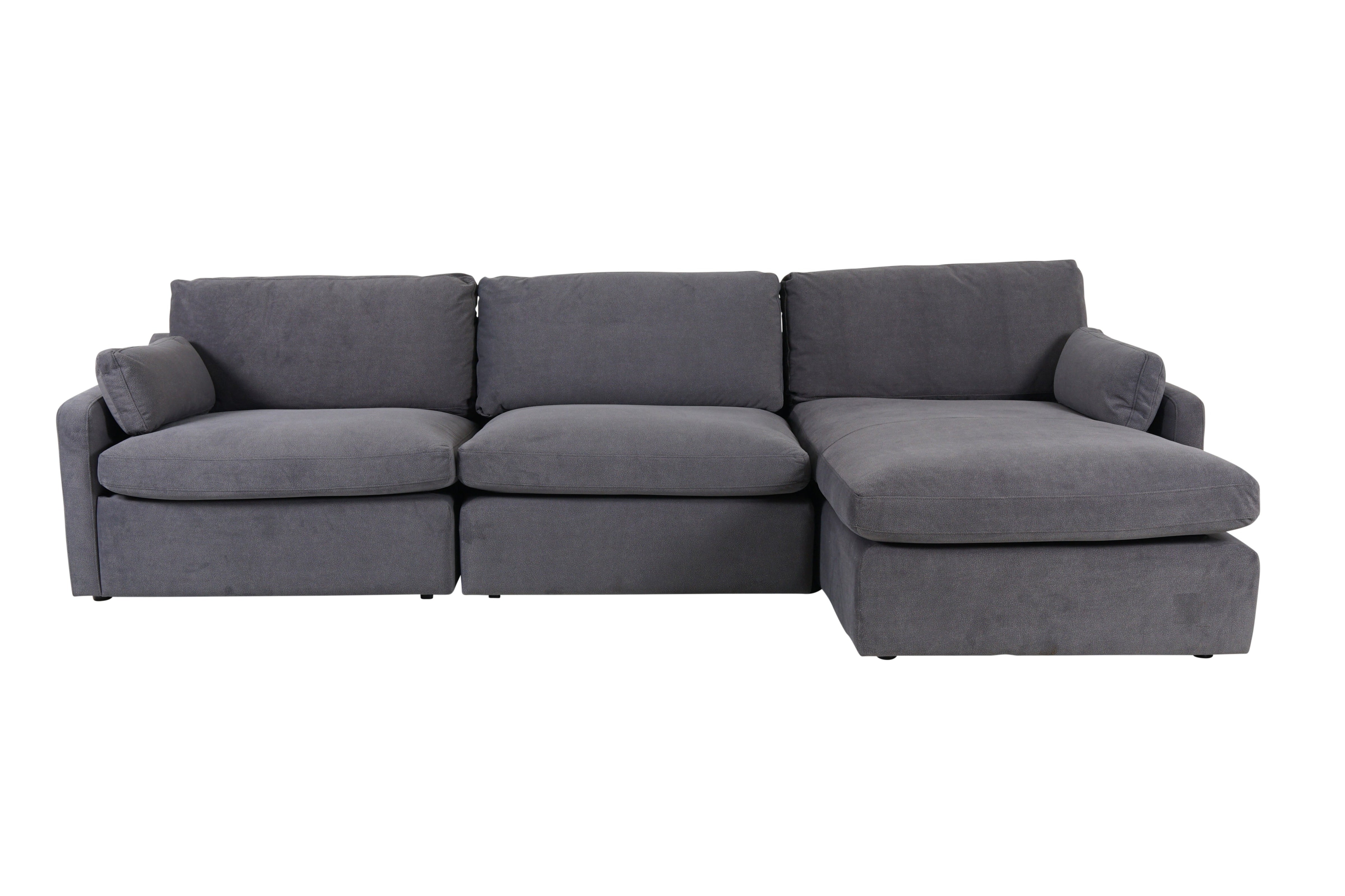sleek right-hand-facing corner sofa