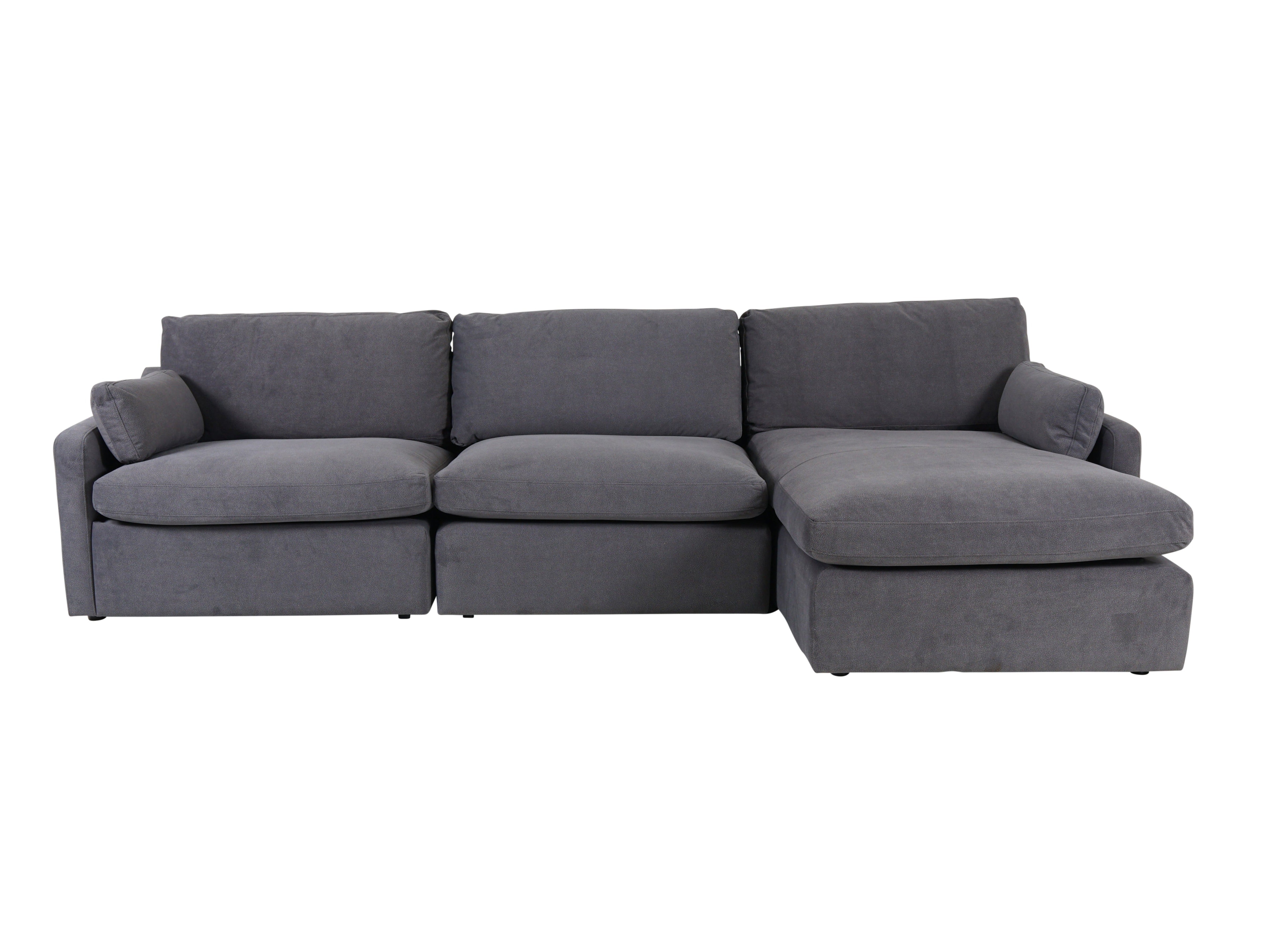 sleek right-hand-facing corner sofa