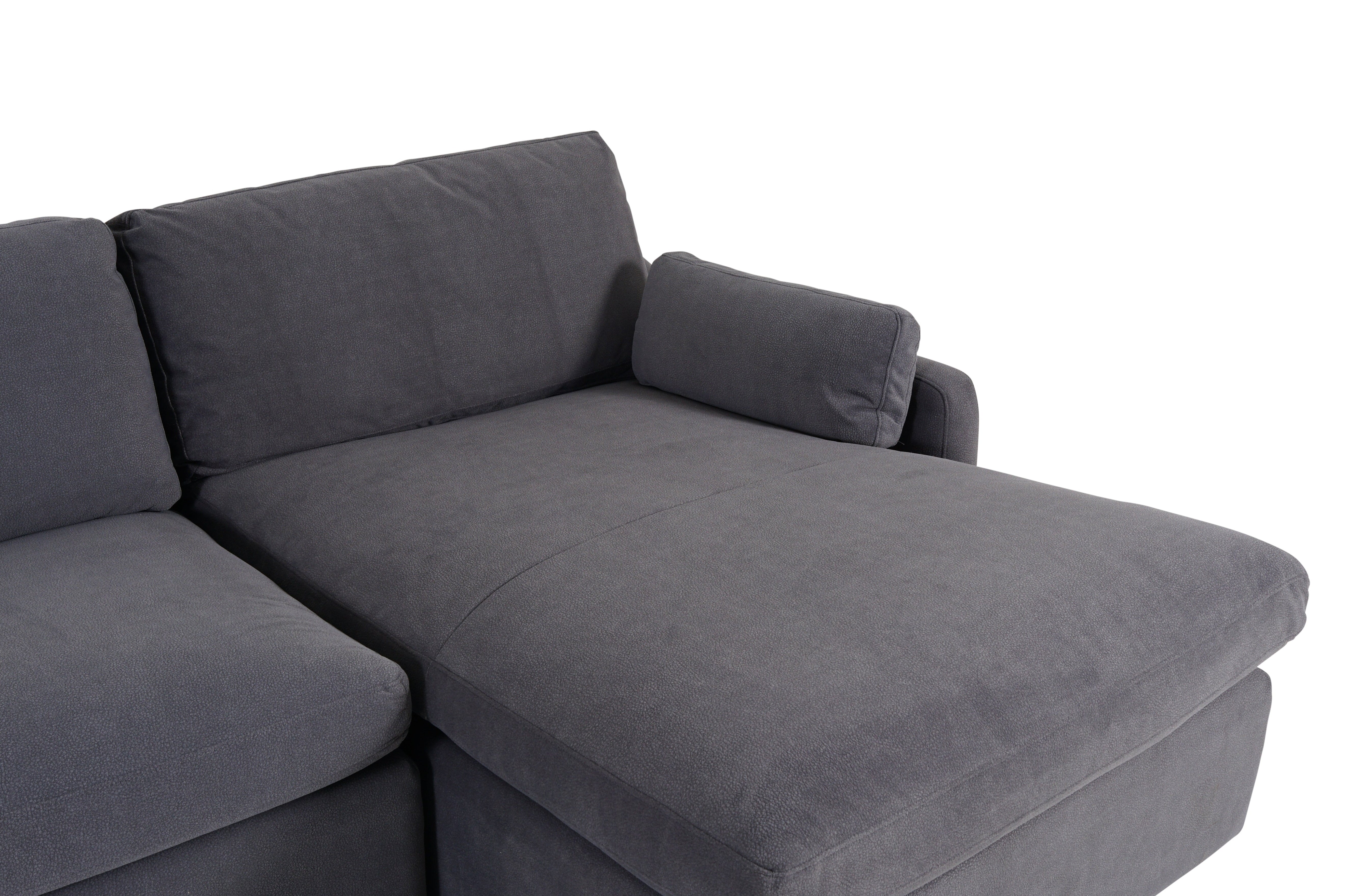 sleek right-hand-facing corner sofa