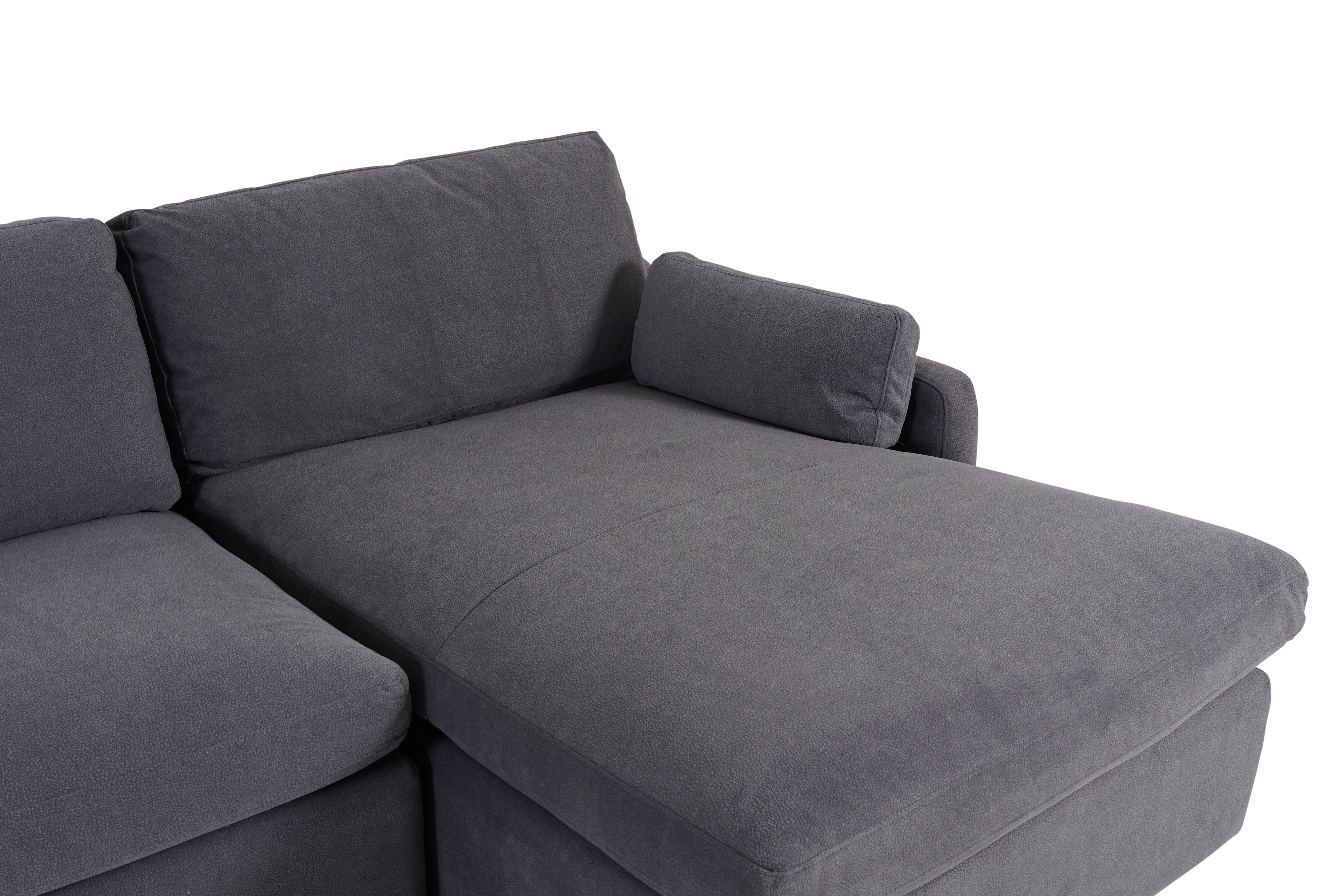 sleek right-hand-facing corner sofa