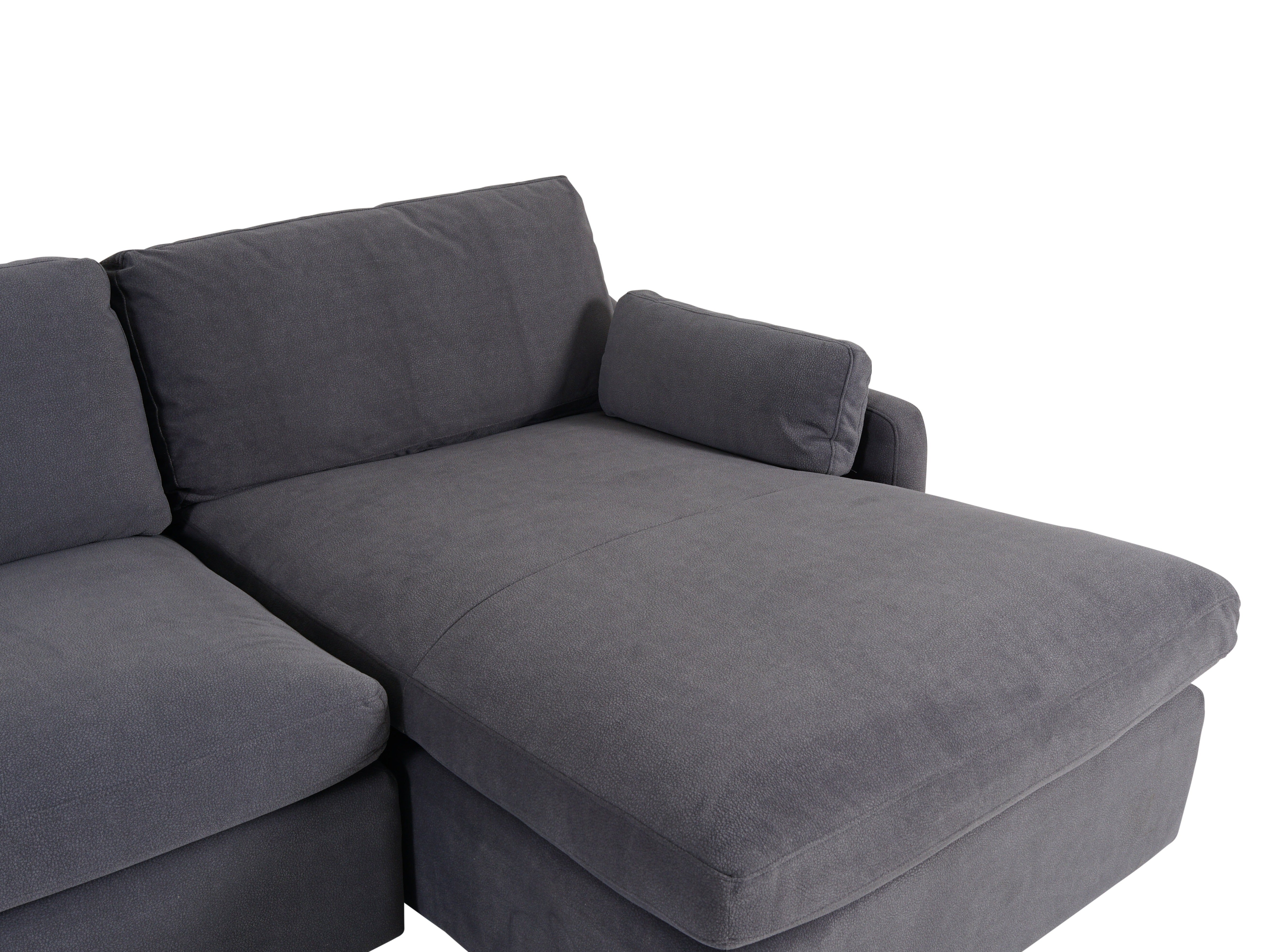 sleek right-hand-facing corner sofa