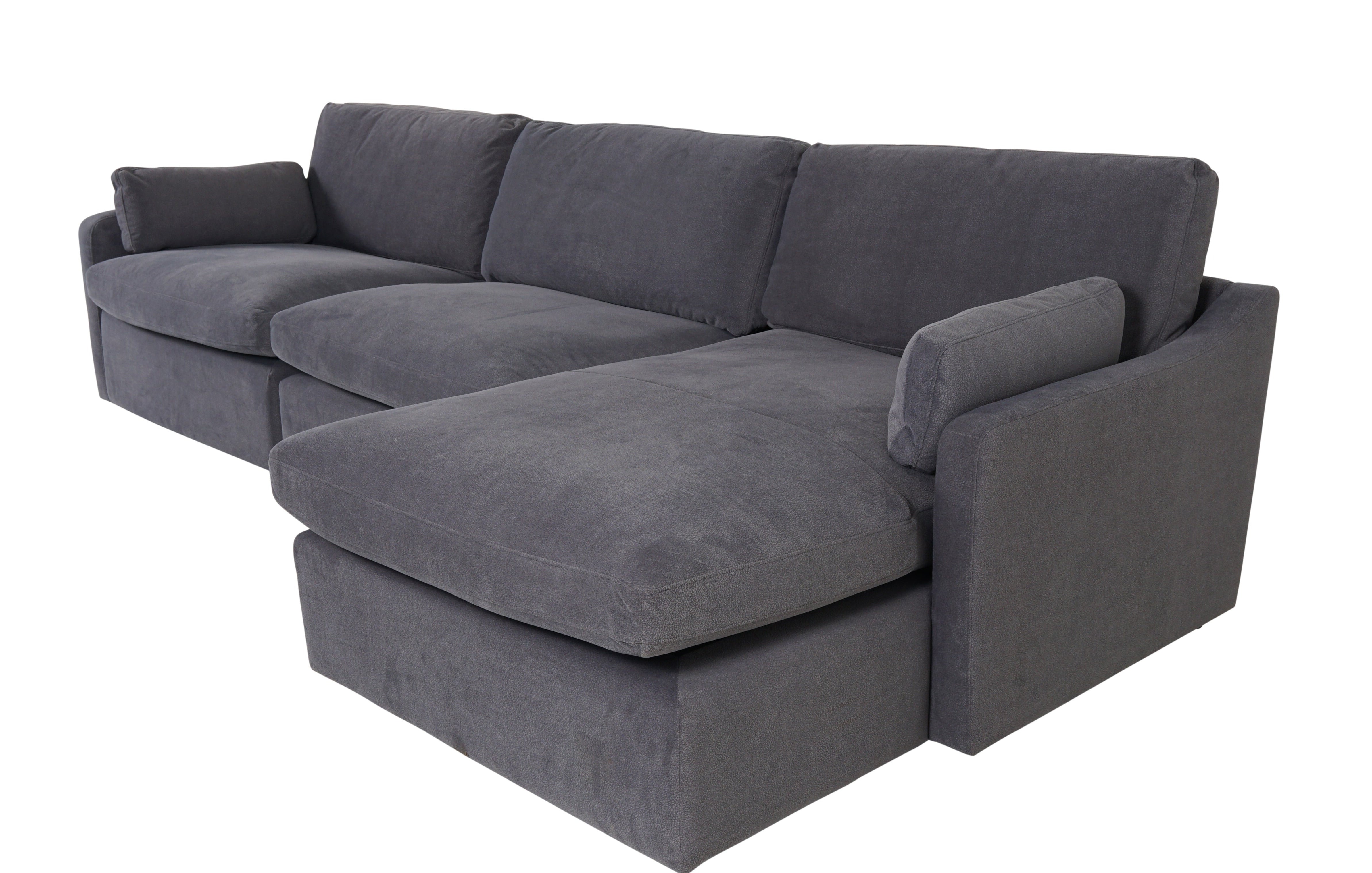 sleek right-hand-facing corner sofa