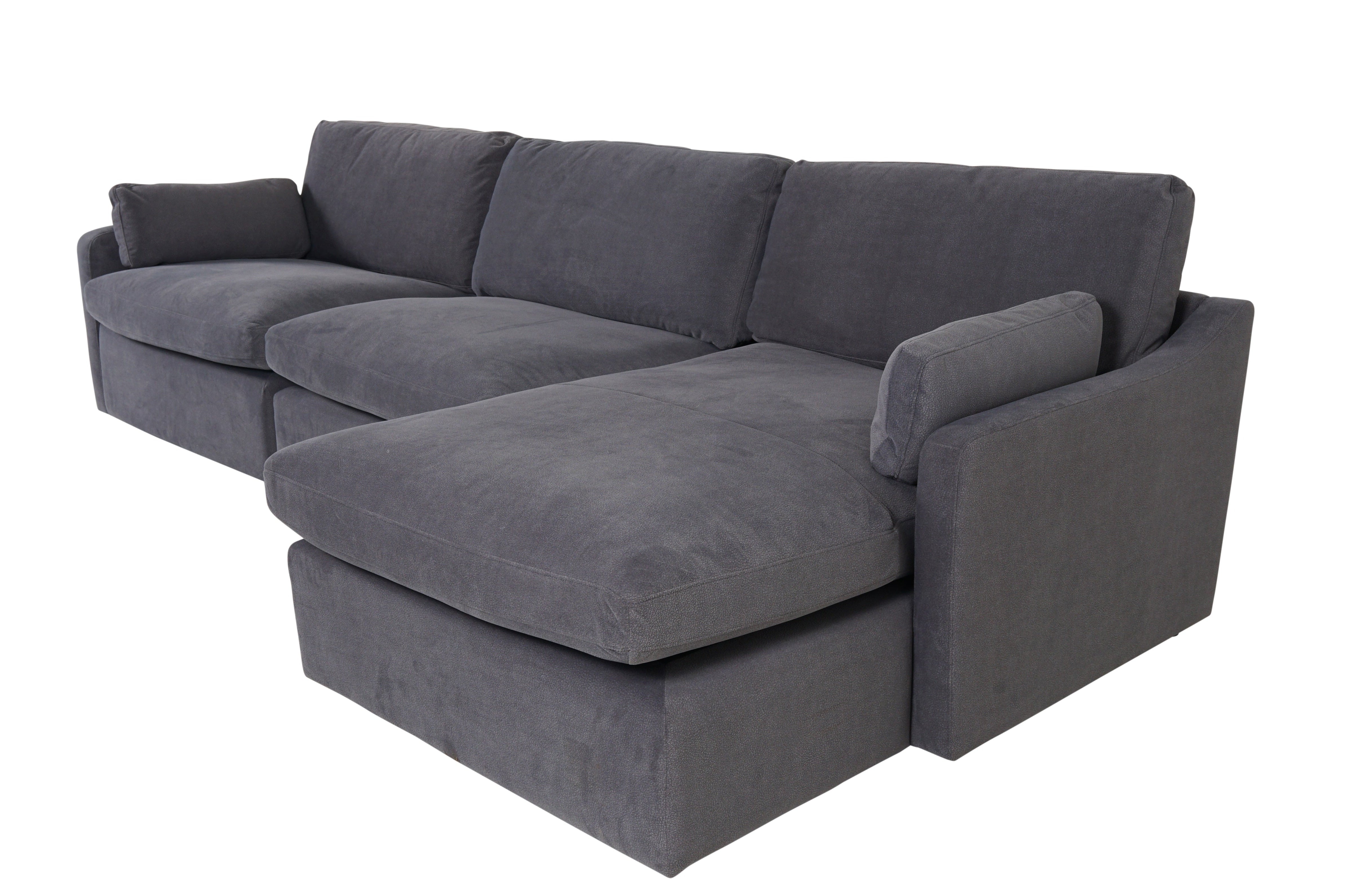sleek right-hand-facing corner sofa