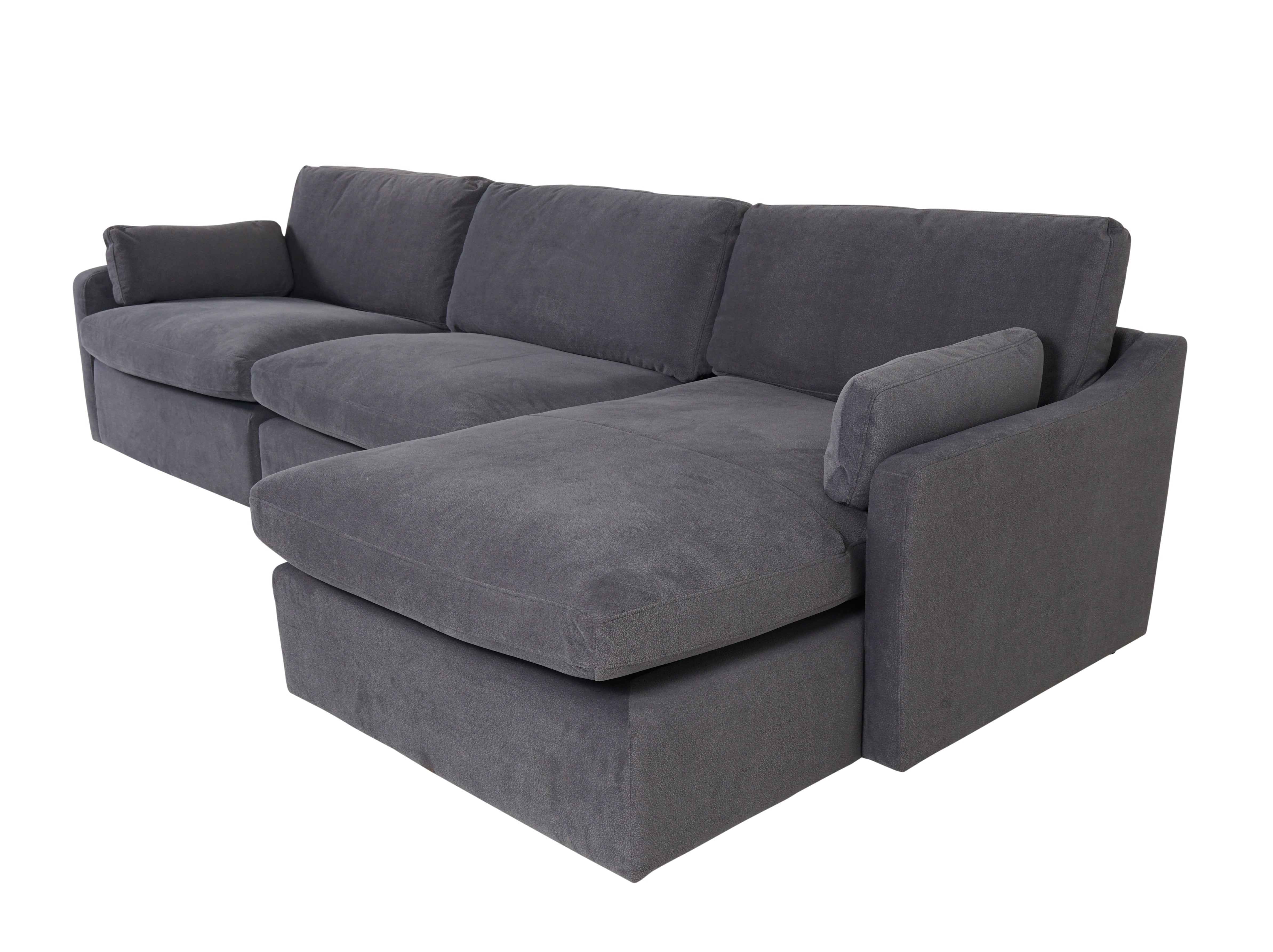 sleek right-hand-facing corner sofa