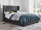 Calypso Velvet Smoke Ottoman Bed - Dante Furniture