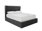 Calypso Velvet Smoke Ottoman Bed - Dante Furniture