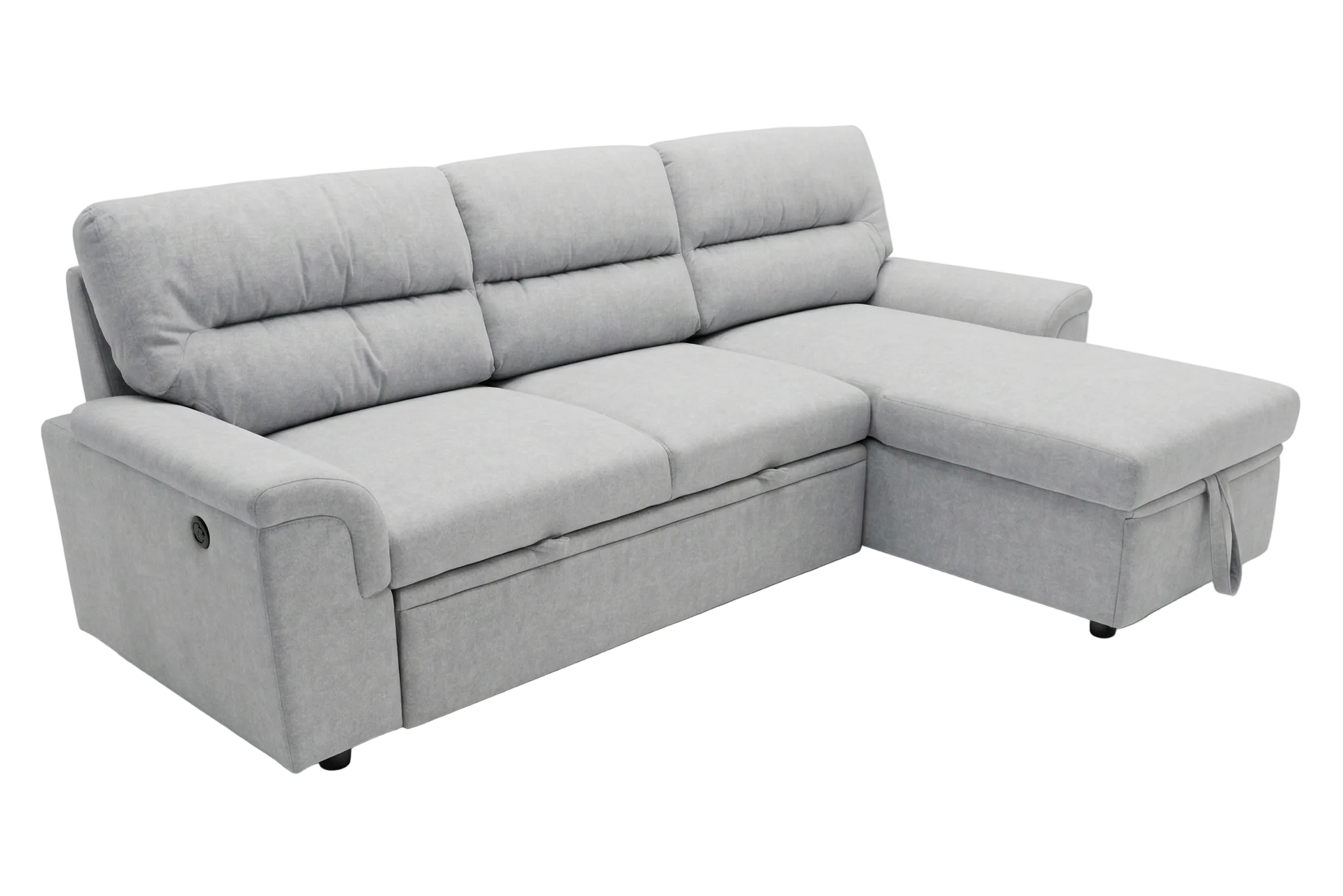 Verona Corner Sofa Bed Fabric - Light Grey - Dante Furniture