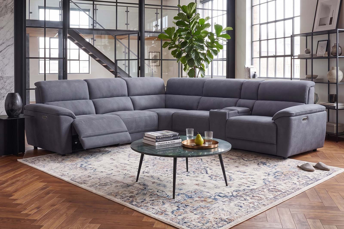 Hugo Corner Sofa - Grey - Dante Furniture
