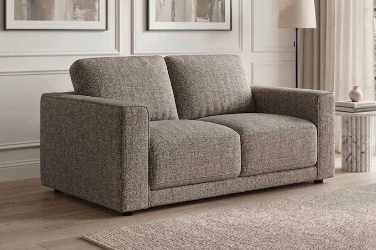 Luca 2 Seater Sofa – Grey Chenille - Dante Furniture