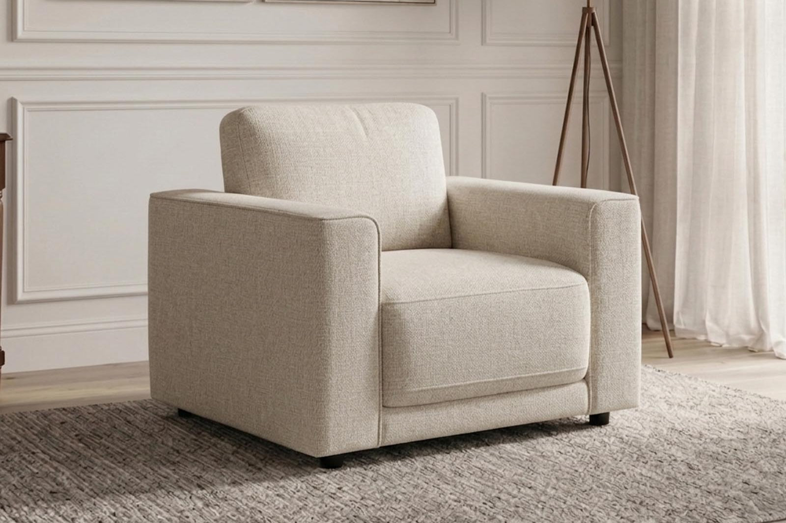 Luca Armchair – Oatmeal Chenille - Dante Furniture