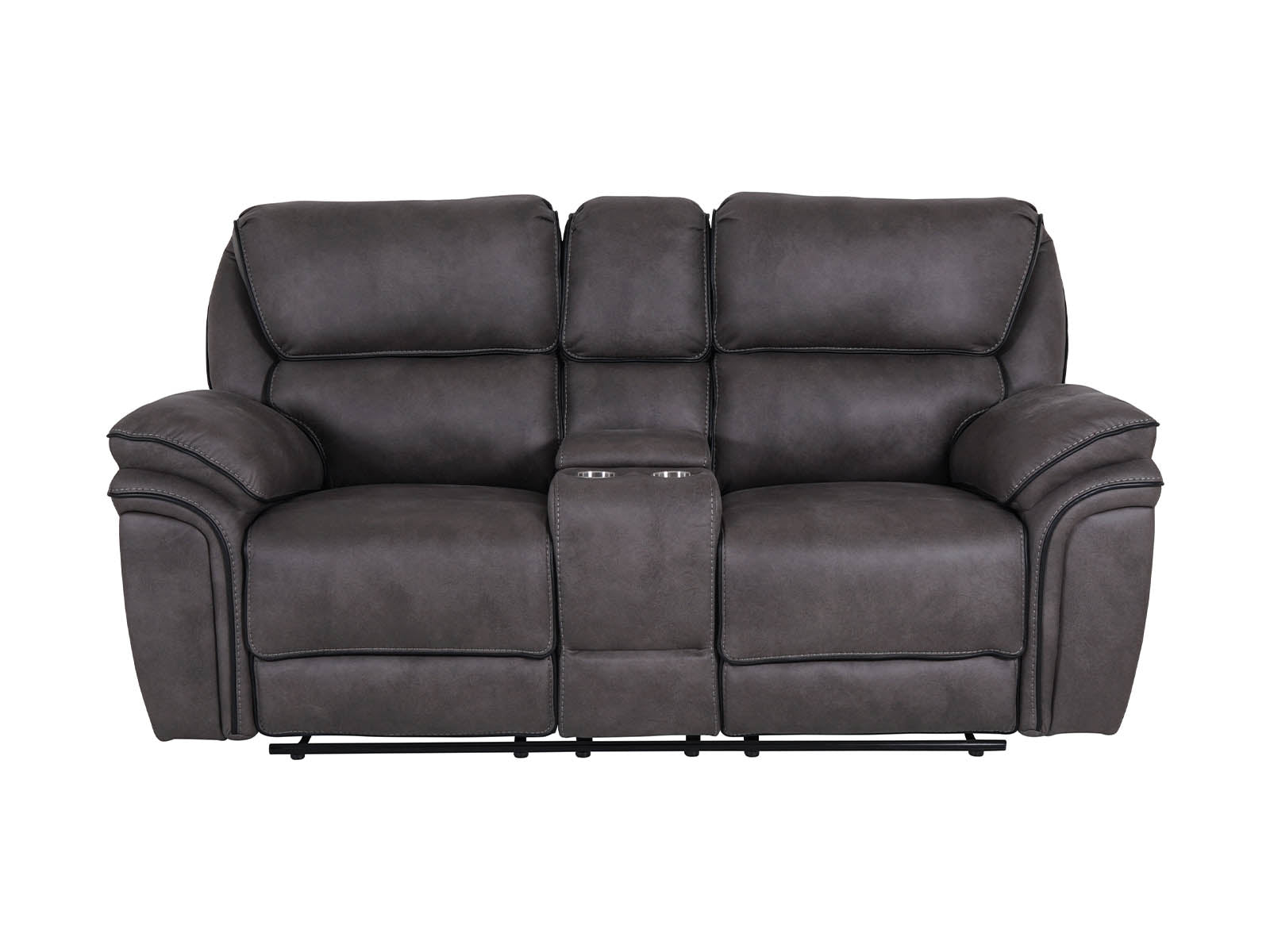 Monaco 2 Seater Console Recliner Sofa Grey