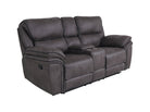 Monaco 2 Seater Console Recliner Sofa Grey