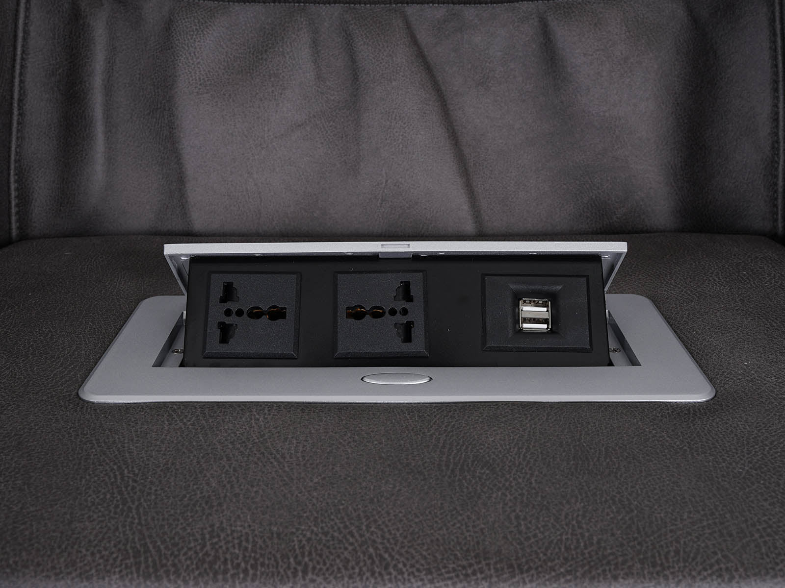 grey 3-seater recliner sofa