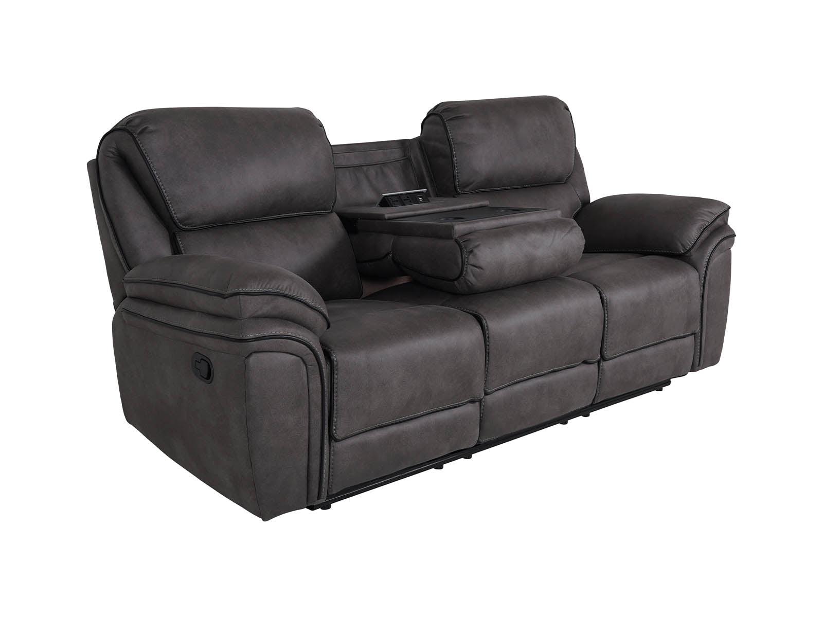 grey 3-seater recliner sofa