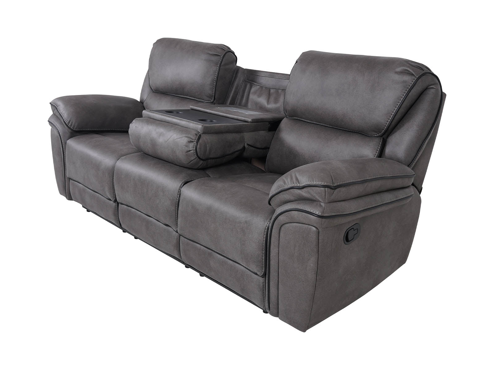 grey 3-seater recliner sofa