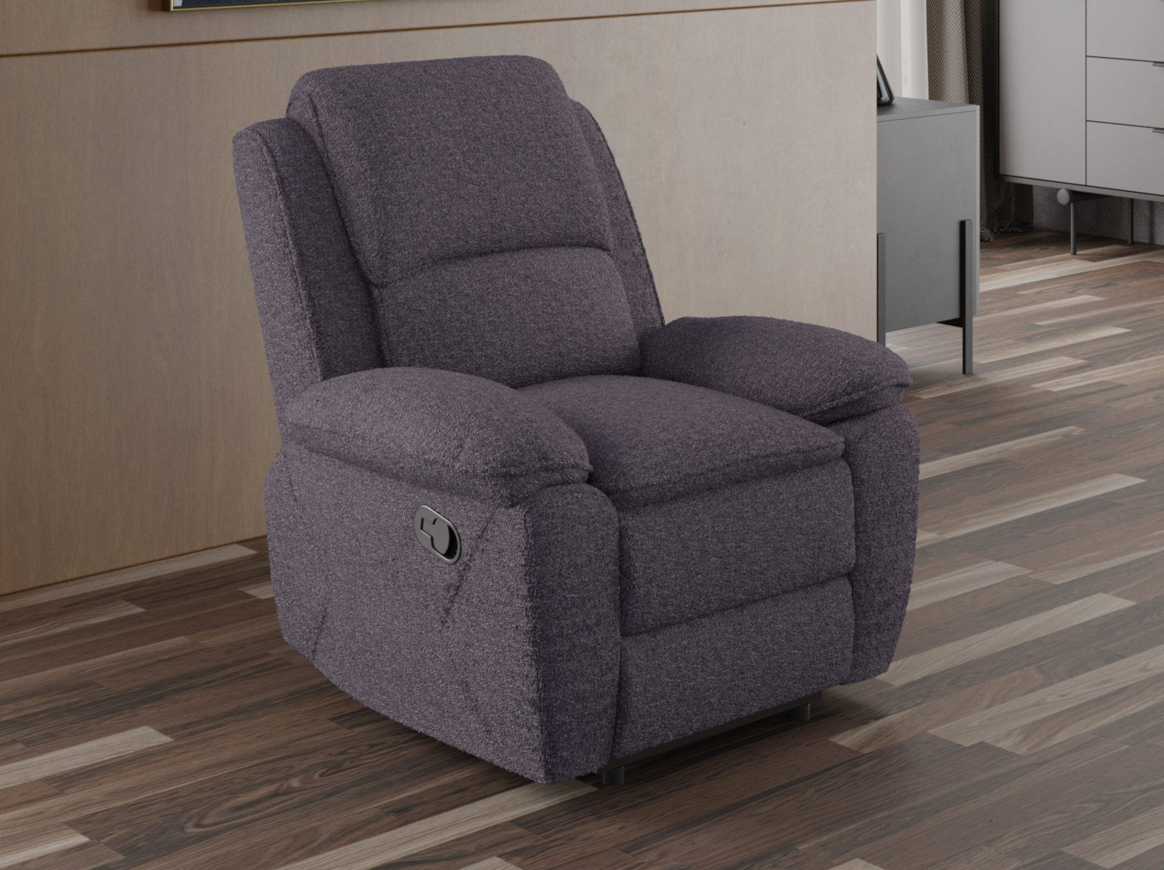 grey recliner armchair