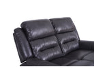 Turin 2 Seater Leather Recliner Sofa - Grey - Dante Furniture