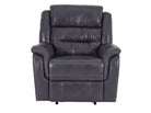 Turin Leather Recliner Armchair - Grey - Dante Furniture