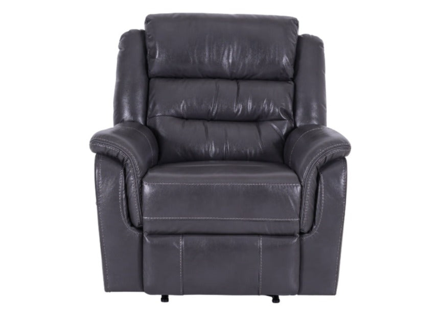 Turin Leather Recliner Armchair - Grey - Dante Furniture