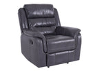 Turin Leather Recliner Armchair - Grey - Dante Furniture