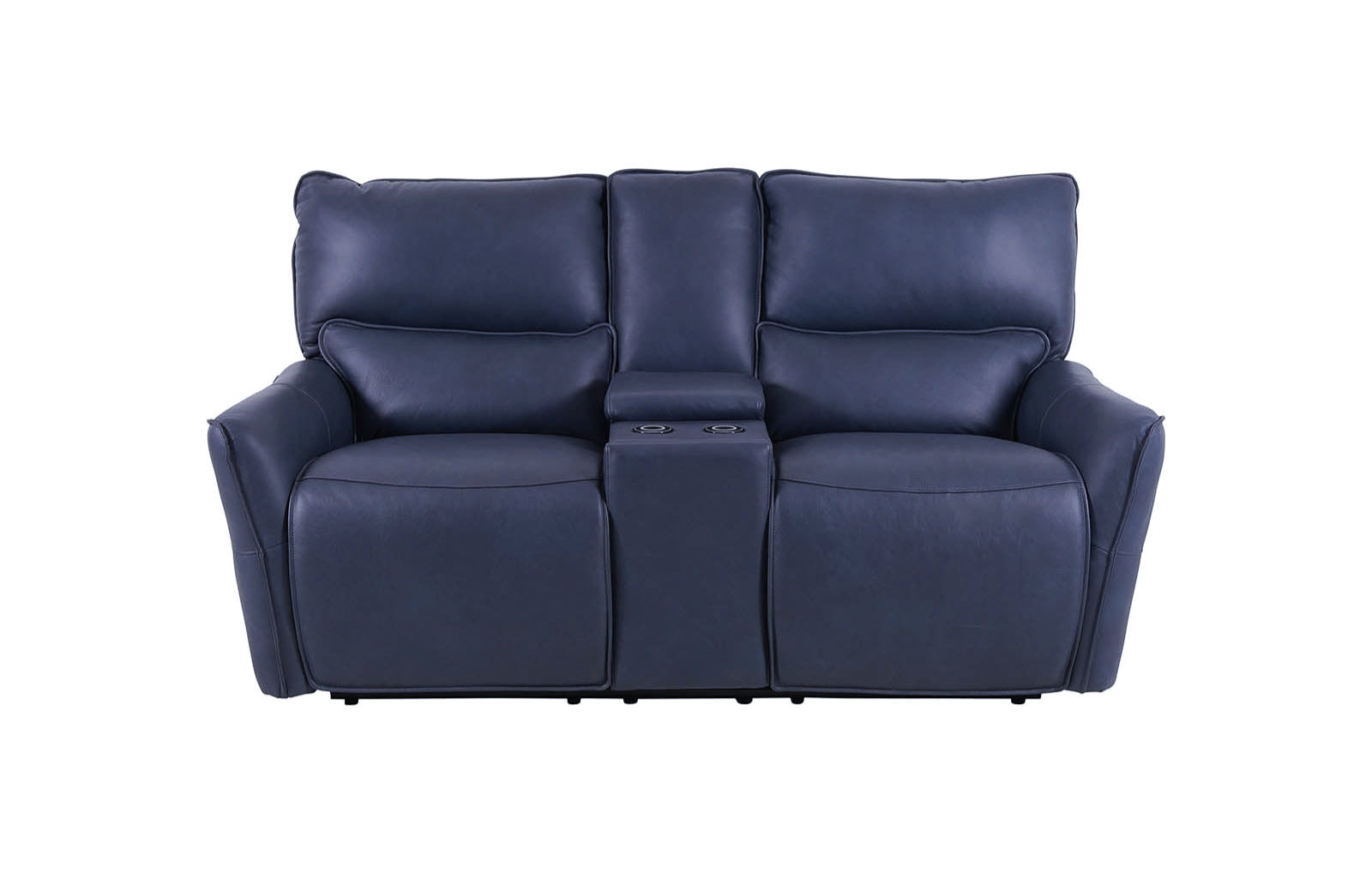 Gracie 2 Seater Smart Sofa Power Recliner With Console - Midnight Blue - Dante Furniture