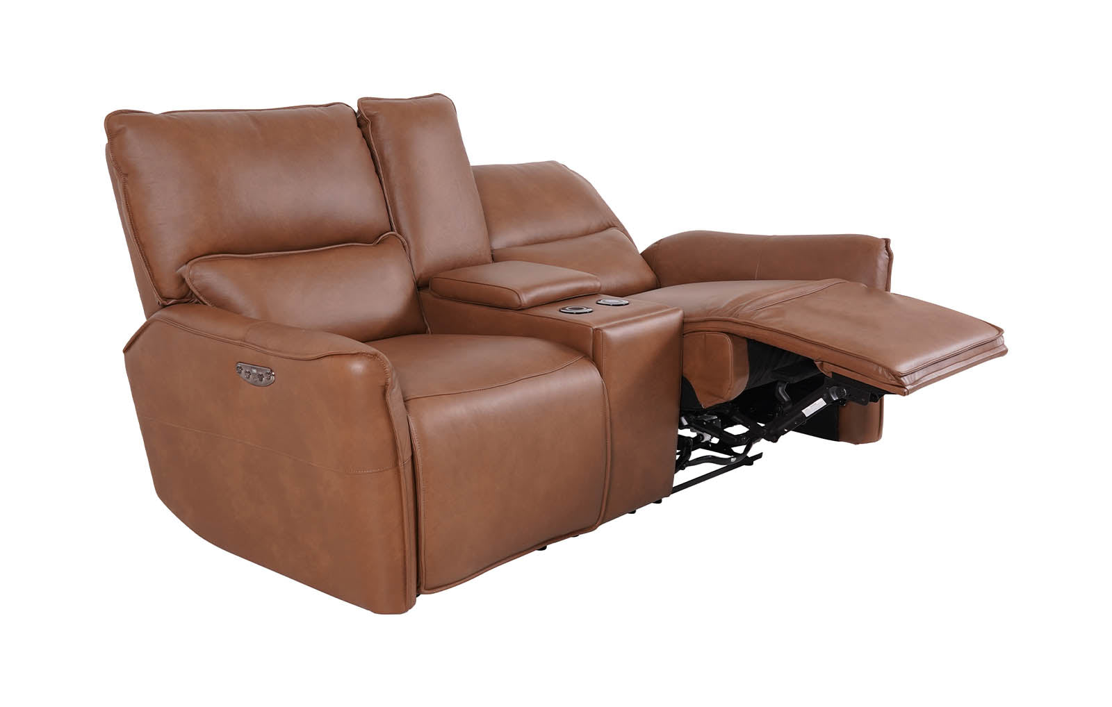 Gracie 2 Seater Smart Sofa Power Recliner With Console - Tan - Dante Furniture