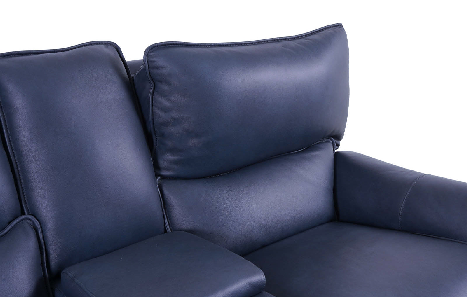 Gracie 2 Seater Smart Sofa Power Recliner With Console - Midnight Blue - Dante Furniture