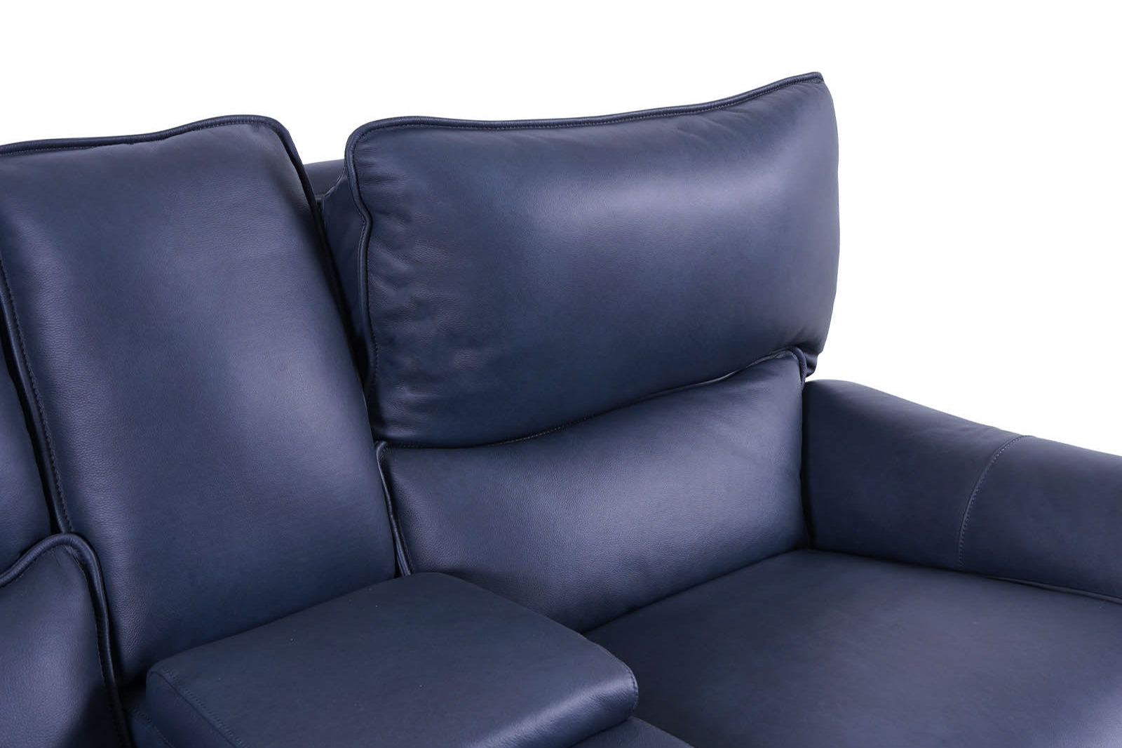 Gracie 2 Seater Smart Sofa Power Recliner With Console - Midnight Blue - Dante Furniture