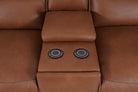 Gracie 2 Seater Smart Sofa Power Recliner With Console - Tan - Dante Furniture