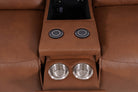 Gracie 2 Seater Smart Sofa Power Recliner With Console - Tan - Dante Furniture