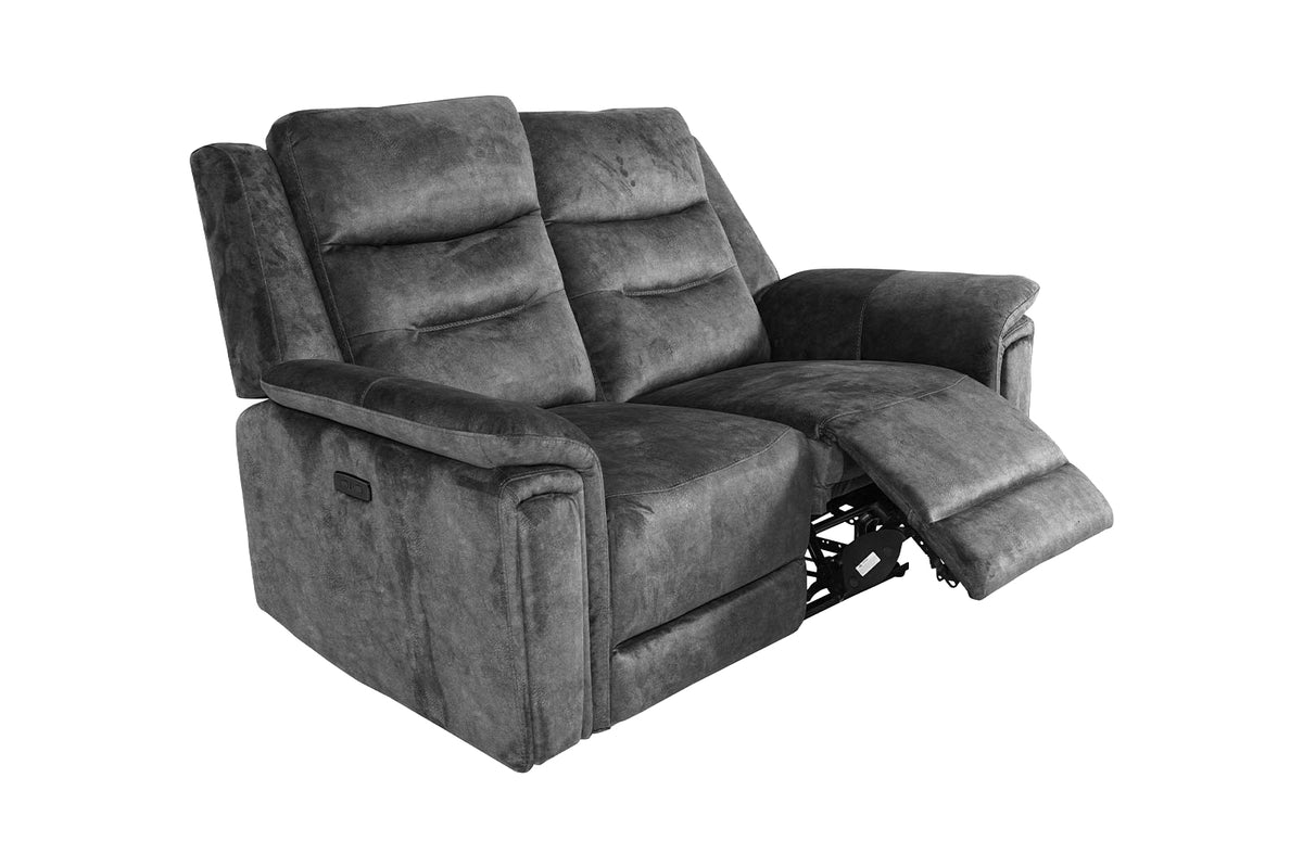 Berlin 2 Seater Power Recliner - Dark Grey - Dante Furniture