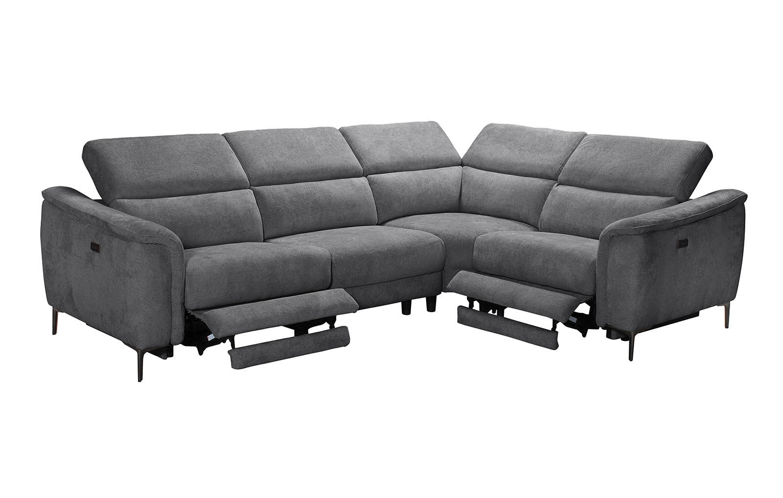 Paddington Right-Hand Facing Corner Sofa - Grey - Dante Furniture