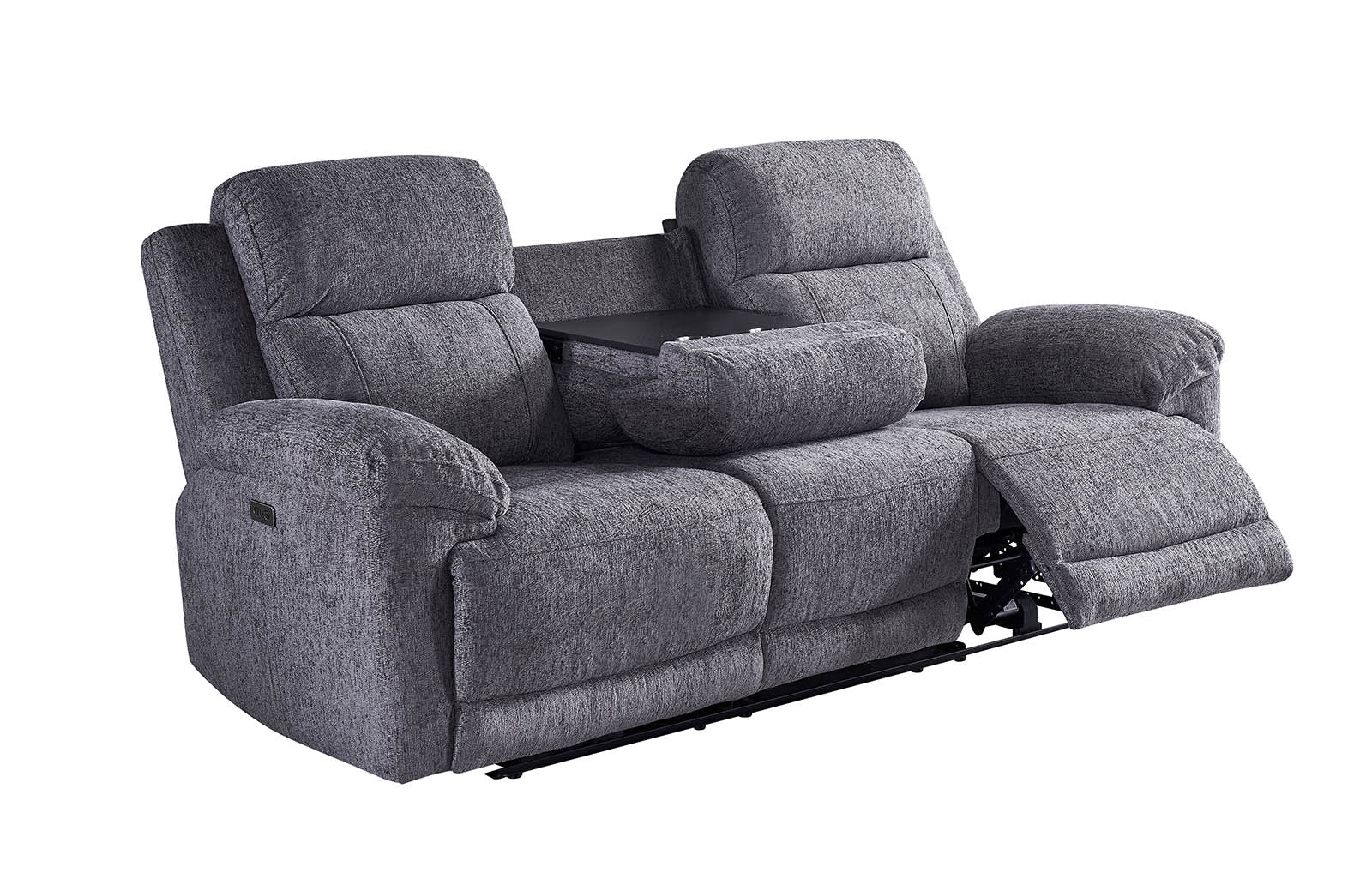 Lyla 3 Seater Power Recliner - Grey - Dante Furniture