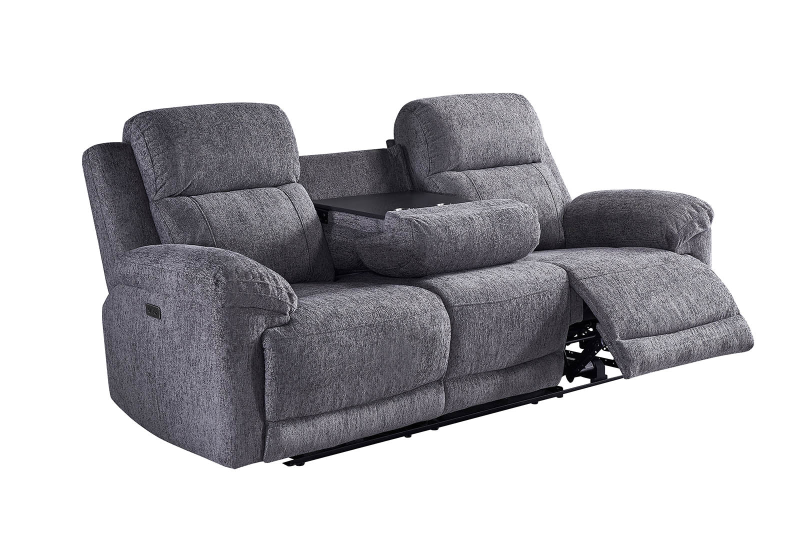 Lyla 3 Seater Power Recliner - Grey - Dante Furniture