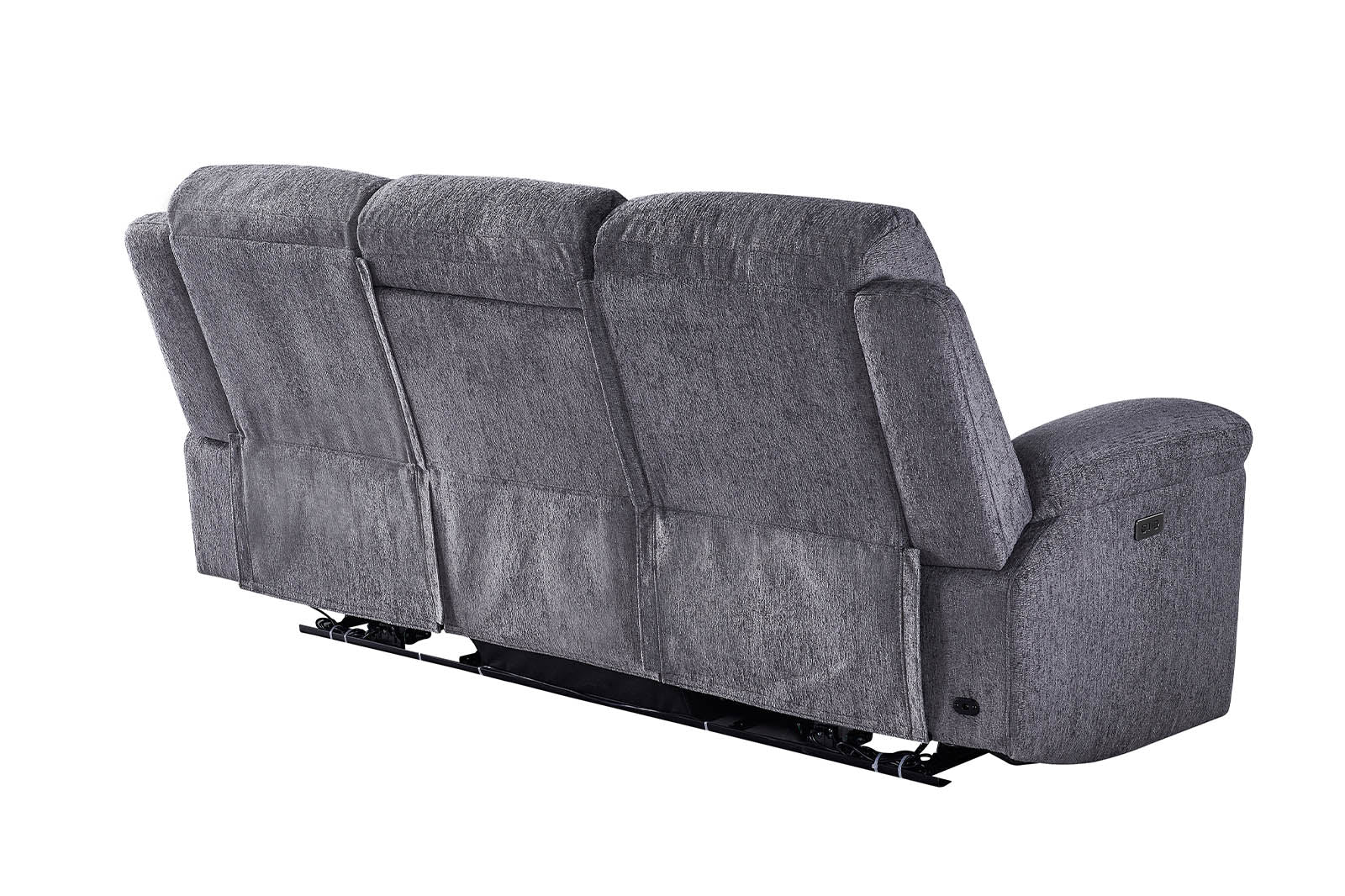 Lyla 3 Seater Power Recliner - Grey - Dante Furniture