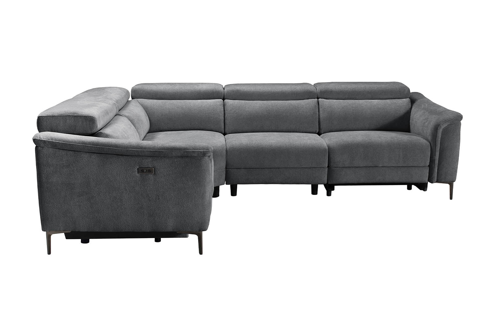 Paddington Left-Hand Facing Corner Sofa - Grey - Dante Furniture