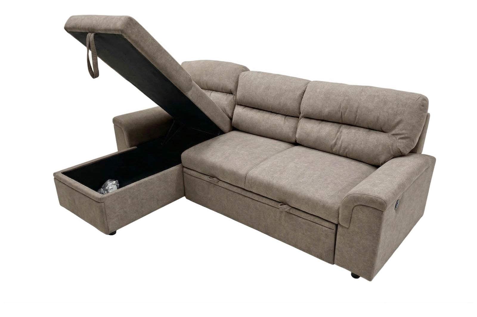 Verona Corner Sofa Bed Fabric LHF - Dark Grey - Dante Furniture