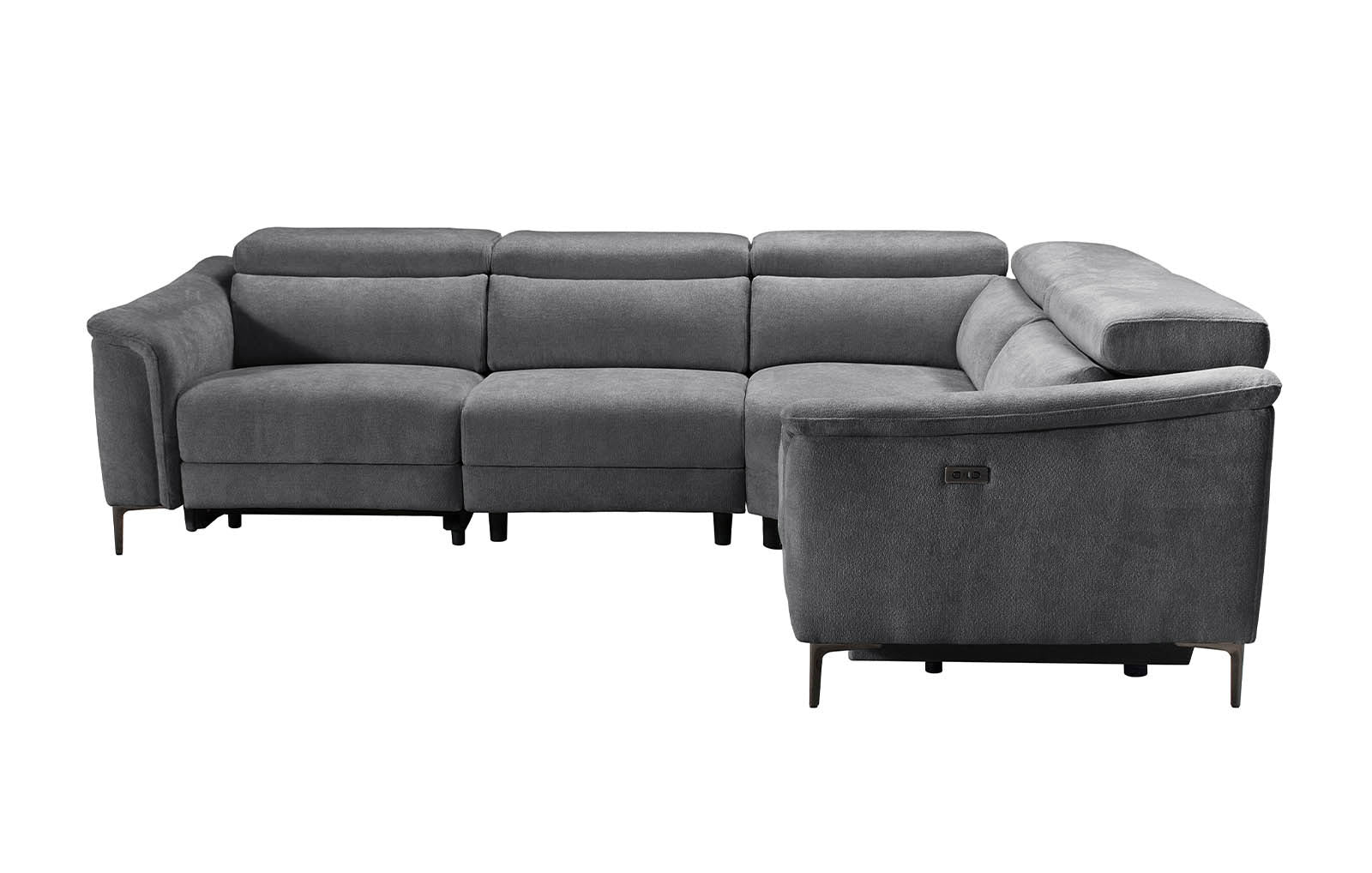 Paddington Right-Hand Facing Corner Sofa - Grey - Dante Furniture