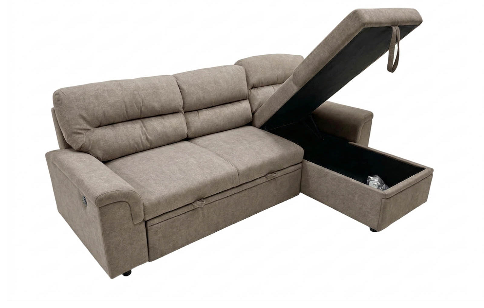Verona Corner Sofa Bed Fabric RHF - Dark Grey - Dante Furniture