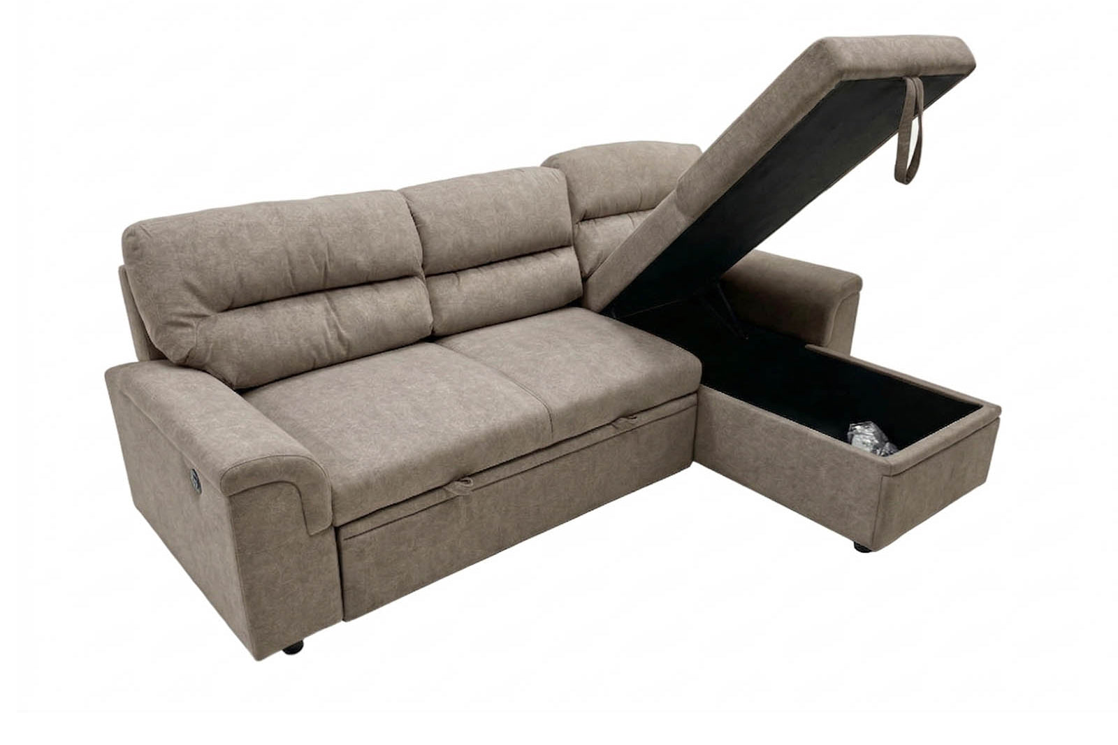 Verona Corner Sofa Bed Fabric RHF - Dark Grey - Dante Furniture