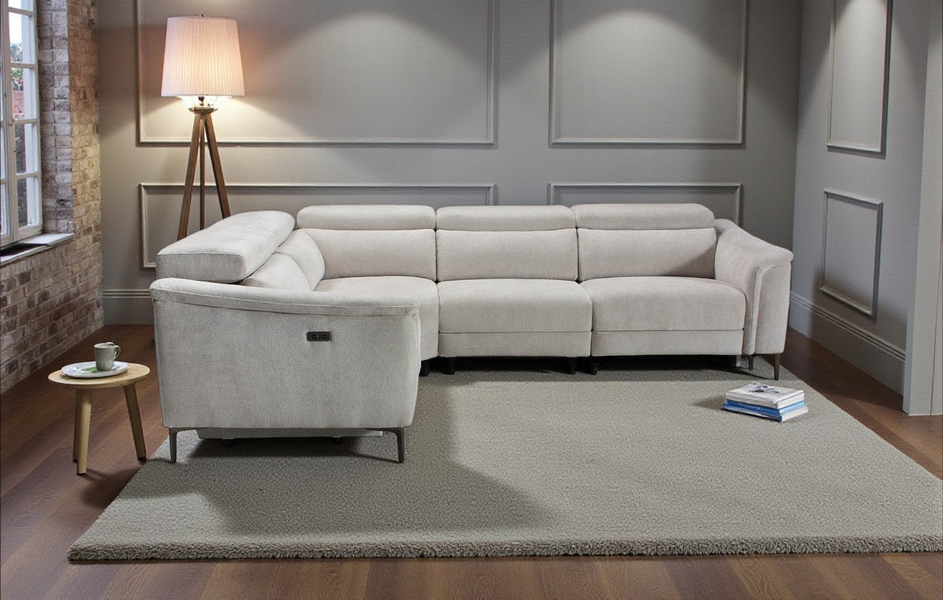 Paddington Right-Hand Facing Corner Sofa - Beige - Dante Furniture