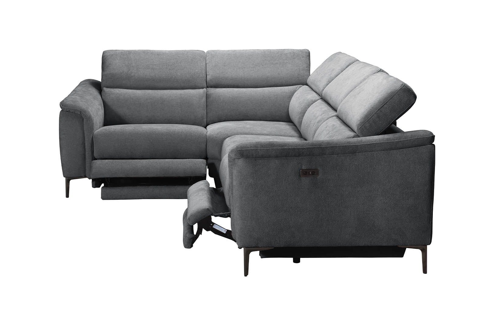 Paddington Left-Hand Facing Corner Sofa - Grey - Dante Furniture