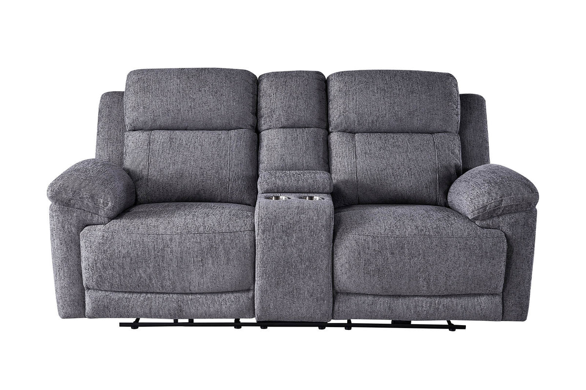 Lyla 2 Seater Power Recliner - Grey - Dante Furniture