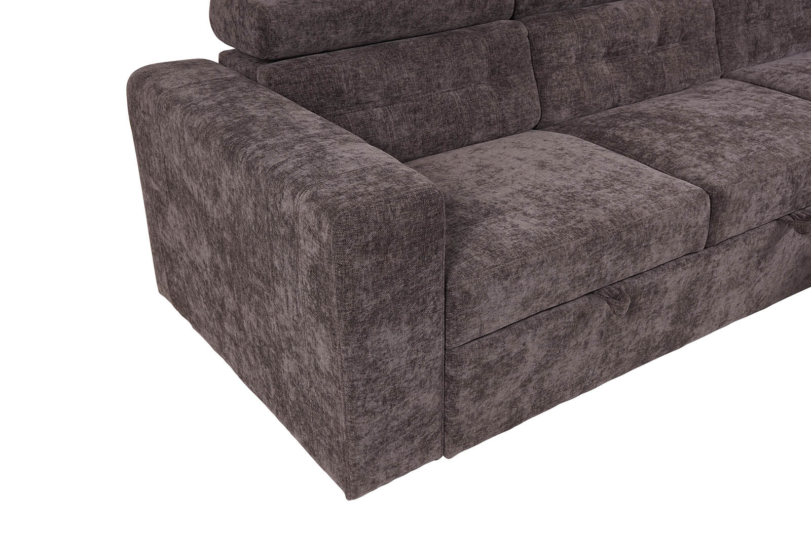 Siena Corner Sofa Bed Fabric - Brown - Dante Furniture