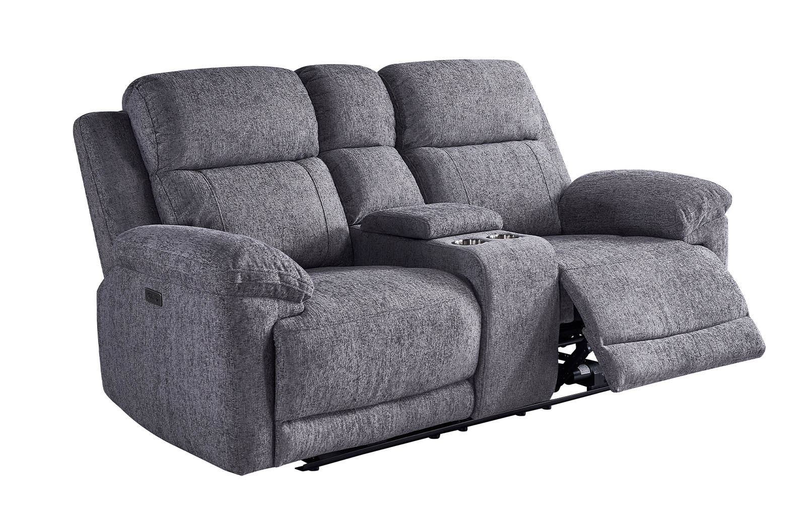 Lyla 2 Seater Power Recliner - Grey - Dante Furniture