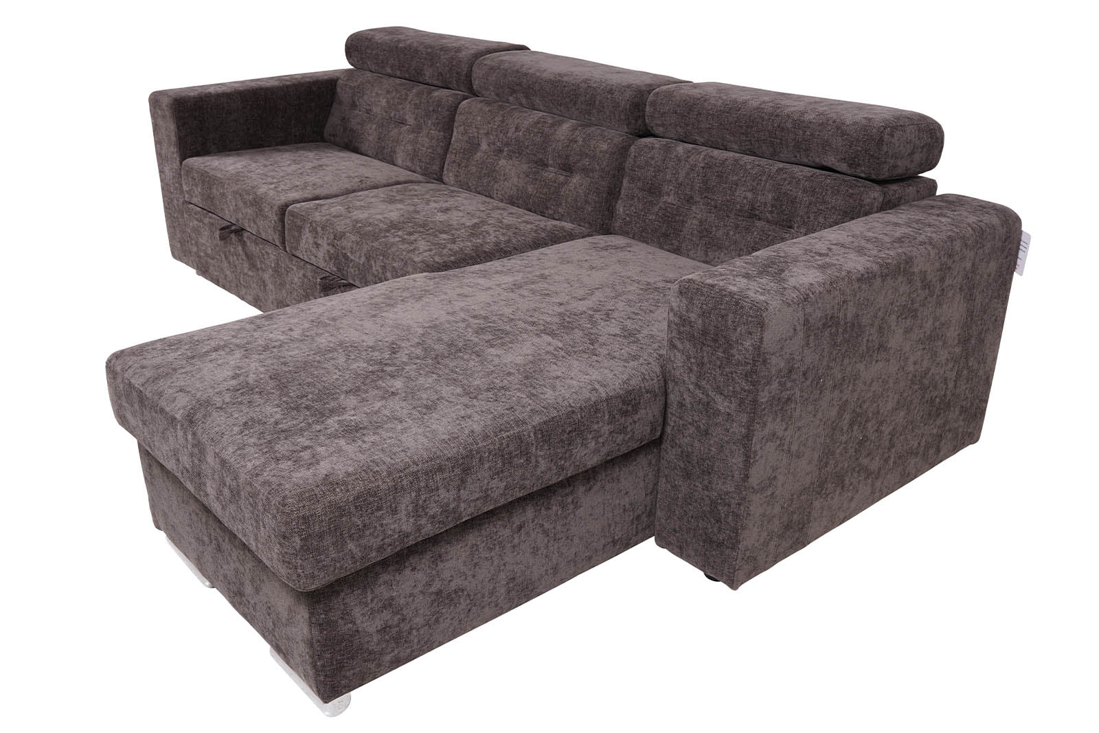 Siena Corner Sofa Bed Fabric - Brown - Dante Furniture
