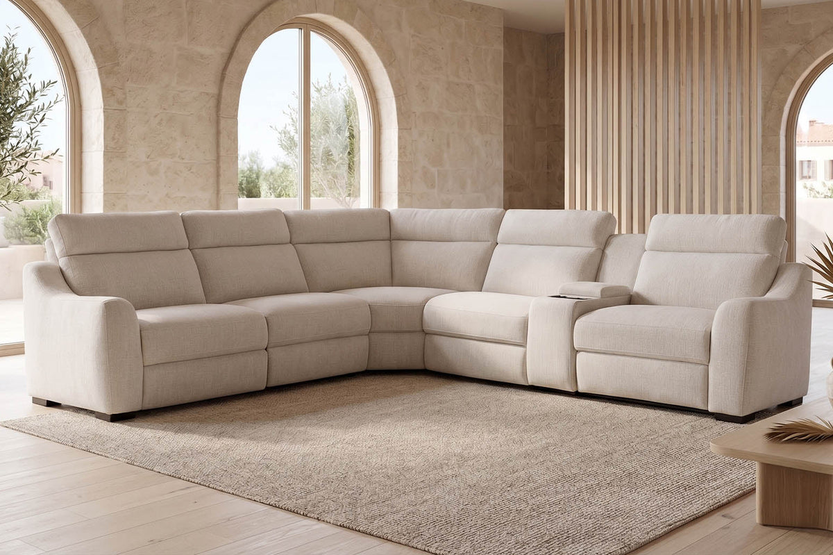 Ashley Corner Sofa - Beige - Dante Furniture