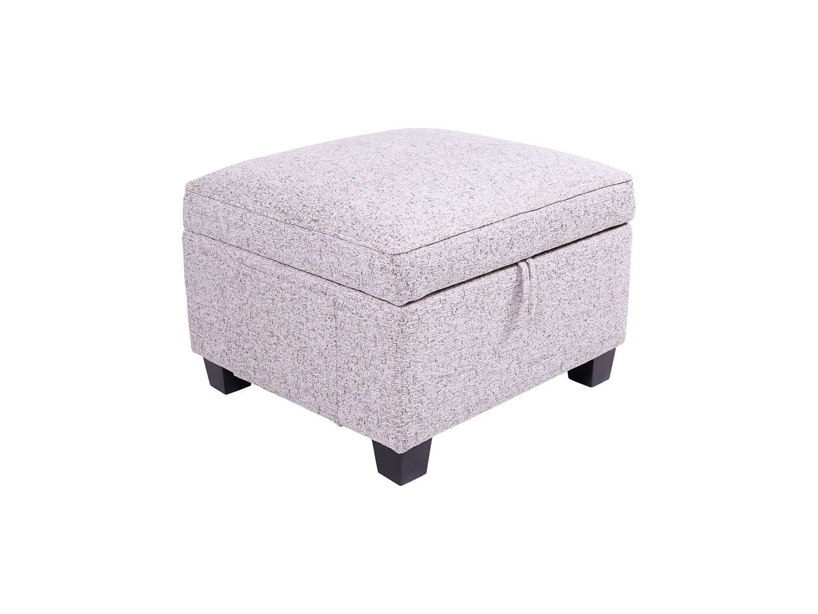 beige storage footstool